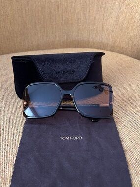 Tom Ford Butterfly Solange Sunglasses with Brown Lenses